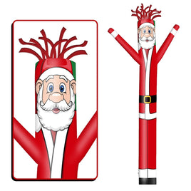 6 10 15 20FT Tall Christmas Santa Claus Waving Inflatable Tube Man(Blower Not Included) - goodeny