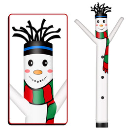 6 10 15 20FT Tall Christmas Snow Man Waving Inflatable Tube Man(Blower Not Included) - goodeny