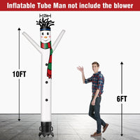 6 10 15 20FT Tall Christmas Snow Man Waving Inflatable Tube Man(Blower Not Included) - goodeny