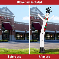 6 10 15 20FT Tall Christmas Snow Man Waving Inflatable Tube Man(Blower Not Included) - goodeny