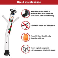 6 10 15 20FT Tall Christmas Snow Man Waving Inflatable Tube Man(Blower Not Included) - goodeny