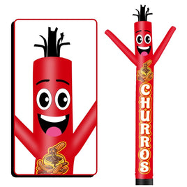 6 10 15 20FT Tall Churros Waving Inflatable Tube Man(Blower Not Included) - goodeny