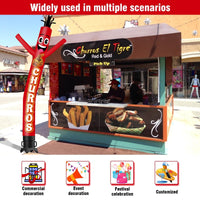 6 10 15 20FT Tall Churros Waving Inflatable Tube Man(Blower Not Included) - goodeny