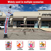 6 10 15 20FT Tall Cigarettes Waving Inflatable Tube Man(Blower Not Included) - goodeny