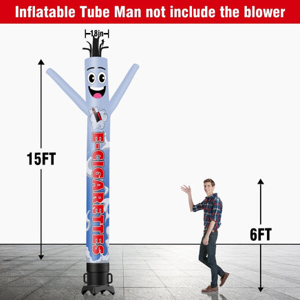 6 10 15 20FT Tall Cigarettes Waving Inflatable Tube Man(Blower Not Included) - goodeny