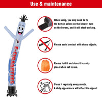 6 10 15 20FT Tall Cigarettes Waving Inflatable Tube Man(Blower Not Included) - goodeny