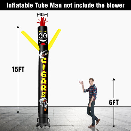 6 10 15 20FT Tall Cigars Waving Inflatable Tube Man(Blower Not Included) - goodeny