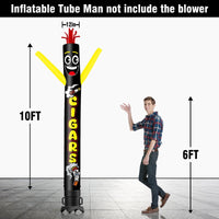 6 10 15 20FT Tall Cigars Waving Inflatable Tube Man(Blower Not Included) - goodeny