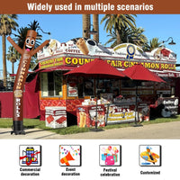 6 10 15 20FT Tall Cinnamon Rolls Waving Inflatable Tube Man(Blower Not Included) - goodeny