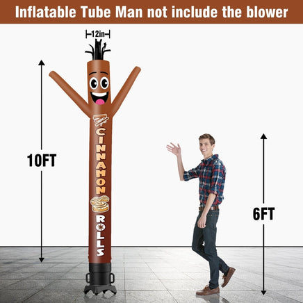 6 10 15 20FT Tall Cinnamon Rolls Waving Inflatable Tube Man(Blower Not Included) - goodeny