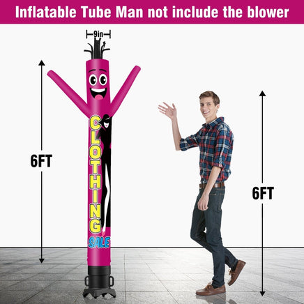 6 10 15 20FT Tall Clothing Sale Waving Inflatable Tube Man(Blower Not Included) - goodeny