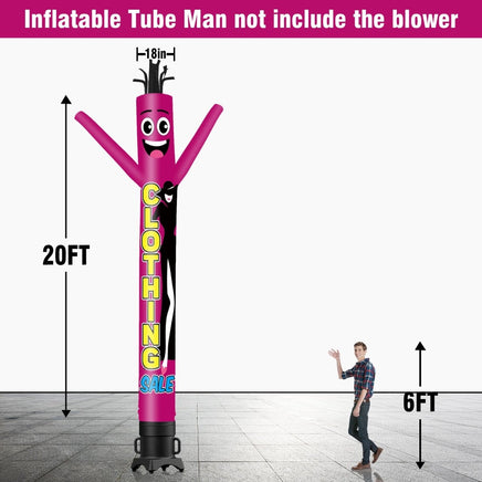 6 10 15 20FT Tall Clothing Sale Waving Inflatable Tube Man(Blower Not Included) - goodeny