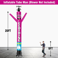 6 10 15 20FT Tall Clothing Sale2 Waving Inflatable Tube Man(Blower Not Included) - goodeny