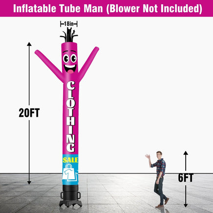 6 10 15 20FT Tall Clothing Sale2 Waving Inflatable Tube Man(Blower Not Included) - goodeny