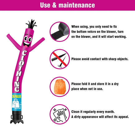 6 10 15 20FT Tall Clothing Sale2 Waving Inflatable Tube Man(Blower Not Included) - goodeny