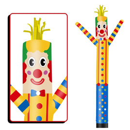 6 10 15 20FT Tall Clown Waving Inflatable Tube Man(Blower Not Included) - goodeny