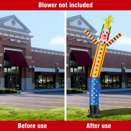 6 10 15 20FT Tall Clown Waving Inflatable Tube Man(Blower Not Included) - goodeny