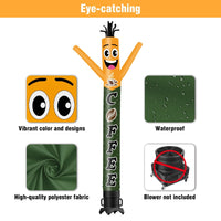 6 10 15 20FT Tall Coffee Waving Inflatable Tube Man(Blower Not Included) - goodeny