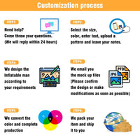 6 10 15 20FT Tall Coffee Waving Inflatable Tube Man(Blower Not Included) - goodeny