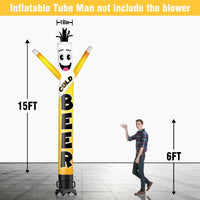 6 10 15 20FT Tall Cold Beer Waving Inflatable Tube Man(Blower Not Included) - goodeny