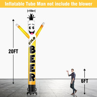 6 10 15 20FT Tall Cold Beer Waving Inflatable Tube Man(Blower Not Included) - goodeny