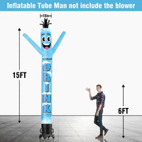 6 10 15 20FT Tall Cold Drinks Waving Inflatable Tube Man(Blower Not Included) - goodeny