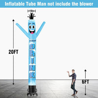 6 10 15 20FT Tall Cold Drinks Waving Inflatable Tube Man(Blower Not Included) - goodeny