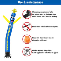 6 10 15 20FT Tall Computer Repair Waving Inflatable Tube Man(Blower Not Included) - goodeny
