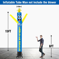 6 10 15 20FT Tall Computer Repair Waving Inflatable Tube Man(Blower Not Included) - goodeny