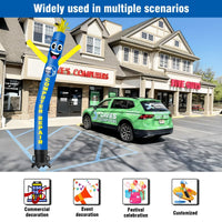 6 10 15 20FT Tall Computer Repair Waving Inflatable Tube Man(Blower Not Included) - goodeny
