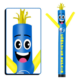 6 10 15 20FT Tall Computer Repair Waving Inflatable Tube Man(Blower Not Included) - goodeny