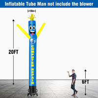 6 10 15 20FT Tall Computer Repair Waving Inflatable Tube Man(Blower Not Included) - goodeny