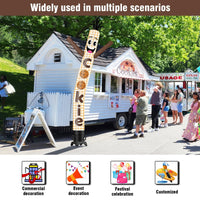 6 10 15 20FT Tall Cookie Beige Waving Inflatable Tube Man(Blower Not Included) - goodeny