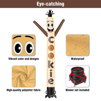 6 10 15 20FT Tall Cookie Beige Waving Inflatable Tube Man(Blower Not Included) - goodeny