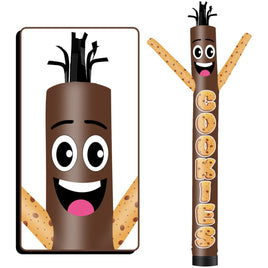 6 10 15 20FT Tall Cookie Waving Inflatable Tube Man(Blower Not Included) - goodeny