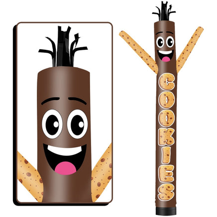 6 10 15 20FT Tall Cookie Waving Inflatable Tube Man(Blower Not Included) - goodeny