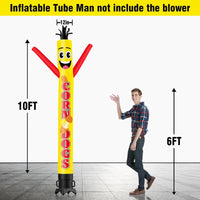 6 10 15 20FT Tall Corn Dogs Waving Inflatable Tube Man(Blower Not Included) - goodeny