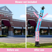 6 10 15 20FT Tall Cotton Candy Waving Inflatable Tube Man(Blower Not Included) - goodeny