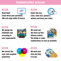 6 10 15 20FT Tall Cotton Candy Waving Inflatable Tube Man(Blower Not Included) - goodeny