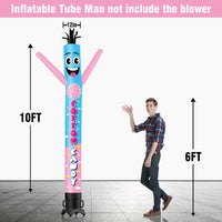 6 10 15 20FT Tall Cotton Candy Waving Inflatable Tube Man(Blower Not Included) - goodeny