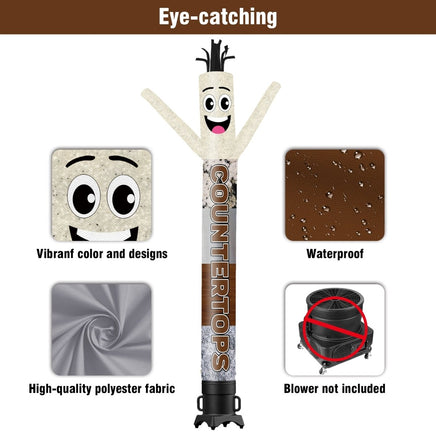 6 10 15 20FT Tall Countertops Waving Inflatable Tube Man(Blower Not Included) - goodeny