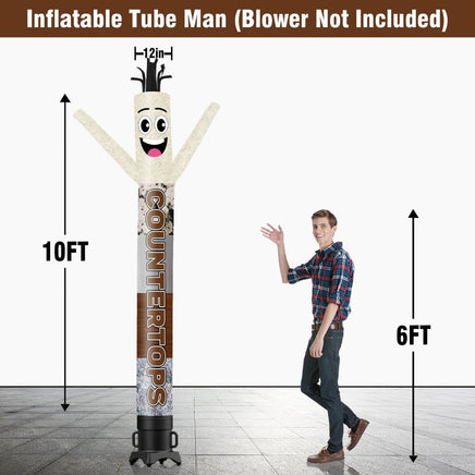 6 10 15 20FT Tall Countertops Waving Inflatable Tube Man(Blower Not Included) - goodeny