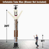 6 10 15 20FT Tall Countertops Waving Inflatable Tube Man(Blower Not Included) - goodeny