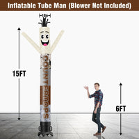 6 10 15 20FT Tall Countertops Waving Inflatable Tube Man(Blower Not Included) - goodeny