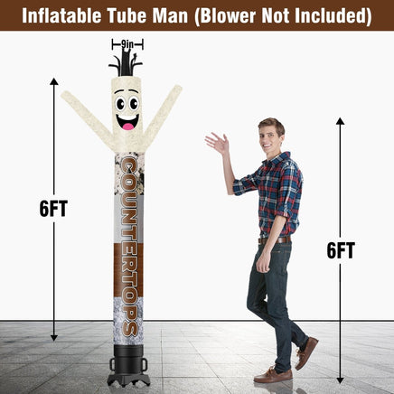 6 10 15 20FT Tall Countertops Waving Inflatable Tube Man(Blower Not Included) - goodeny