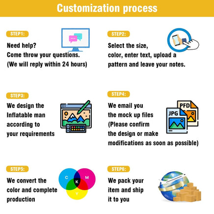 6 10 15 20FT Tall Craft Beer Waving Inflatable Tube Man(Blower Not Included) - goodeny