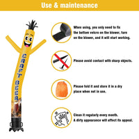 6 10 15 20FT Tall Craft Beer Waving Inflatable Tube Man(Blower Not Included) - goodeny