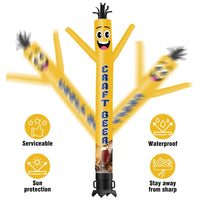 6 10 15 20FT Tall Craft Beer Waving Inflatable Tube Man(Blower Not Included) - goodeny