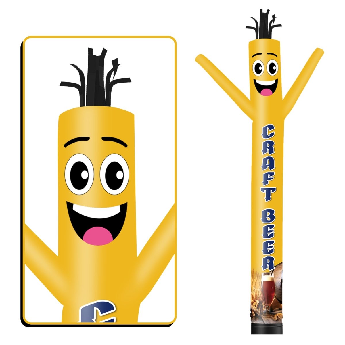 Beer Inflatable Waving 6 10 15 20FT Tall Craft Beer Waving Inflatable Tube Man(Blower Not ...