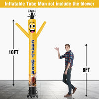 6 10 15 20FT Tall Craft Beer Waving Inflatable Tube Man(Blower Not Included) - goodeny